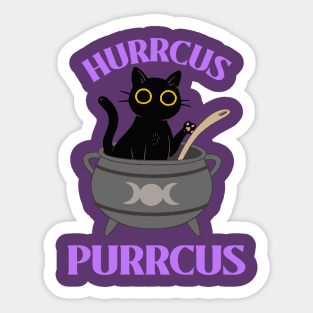 Hocus Pocus Hurrcus Purrcus Sticker